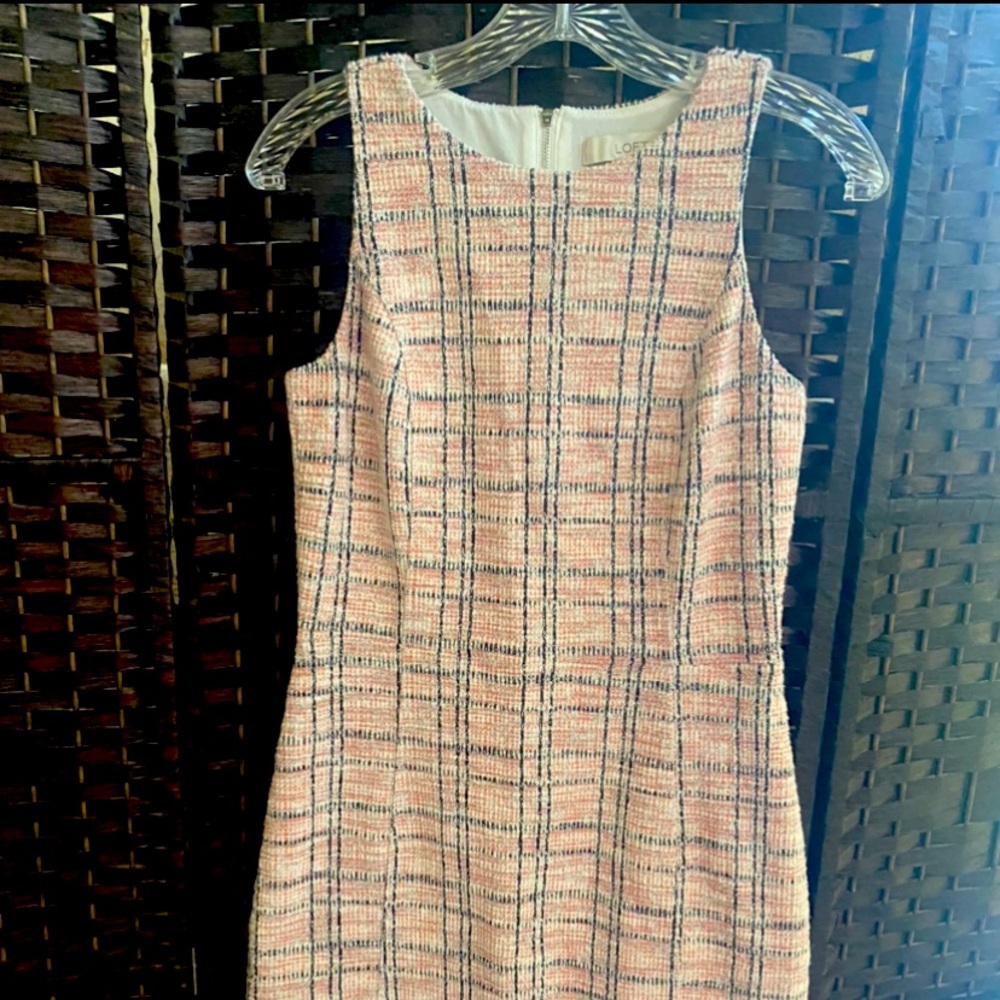 Tweed High Neck Dress